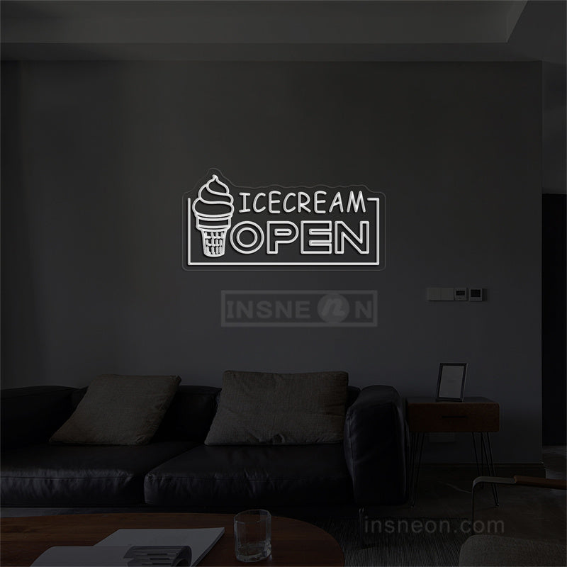 Icecream Open Neon LED Light Sign