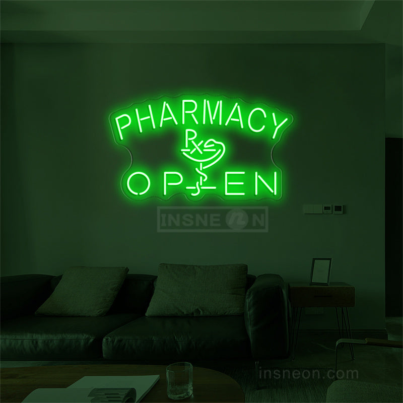 Parrmacy Open Neon Sign