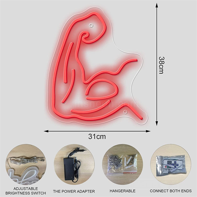 Muscle Arm Gym Neon Light Sign