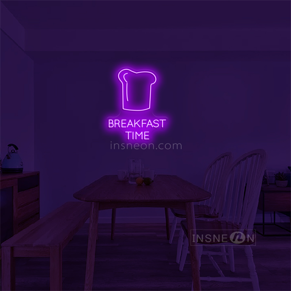 'Breakfast Time' LED Neon Sign