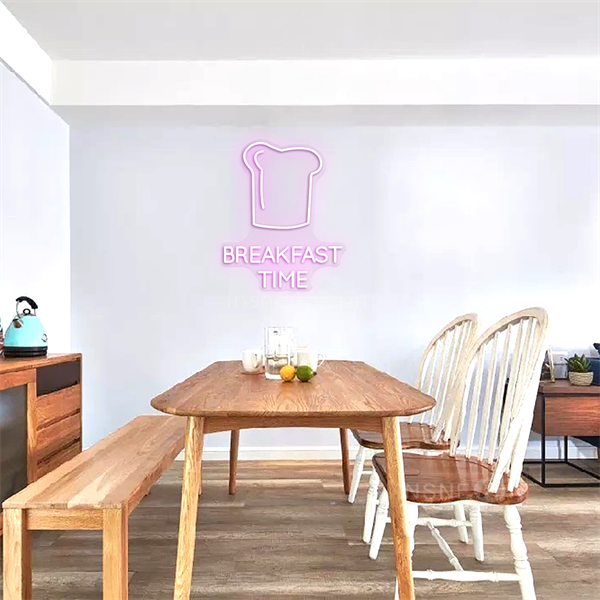 'Breakfast Time' LED Neon Sign