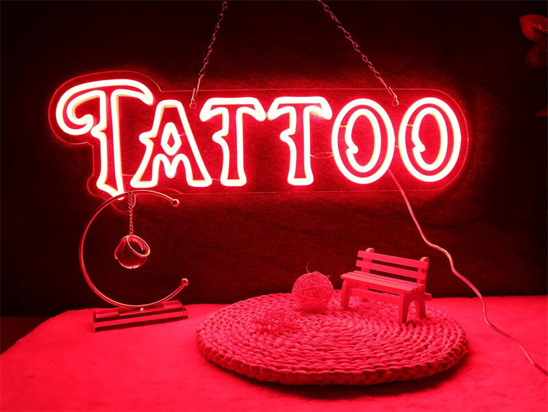 Tattoo Neon Sign Tattoo Wall Decor Neon Light Dimmable Tattoo Led Sign Beauty Salon Neon Sign, Custom Shop Neon Sign Man Cave Led Sign Business Neon Sign