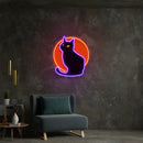 Cat halloween Artwork Led Neon Sign Light
