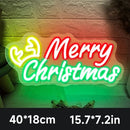 Merry Christmas Neon Led Sign Christmas Hat LED Sign Night Lights USB Kids Bedroom Decoration Party Bar Wall Decor Neon Signs