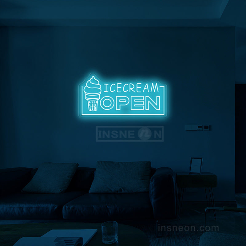 Icecream Open Neon LED Light Sign