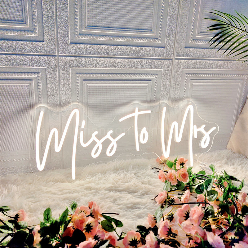 Miss To Mrs neon sign for wedding etsy