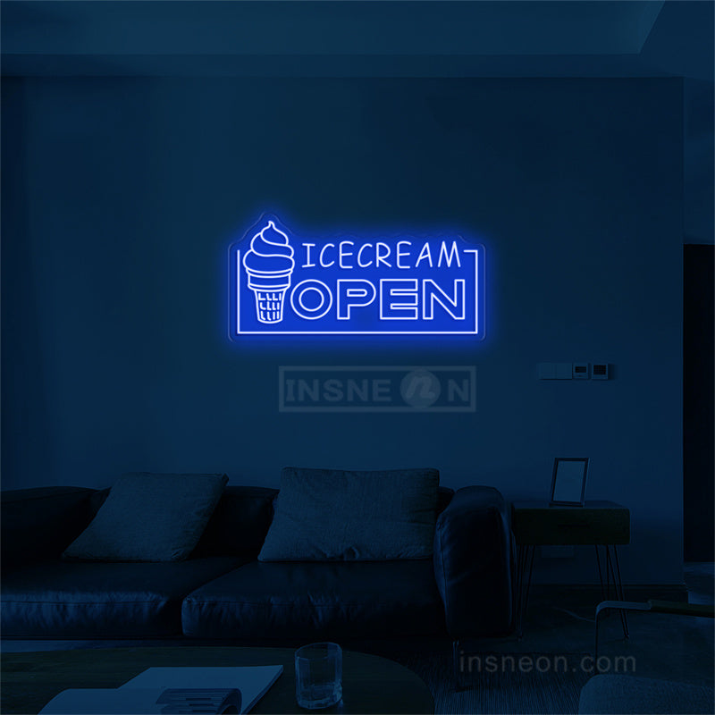 Icecream Open Neon LED Light Sign