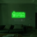 Icecream Open Neon LED Light Sign