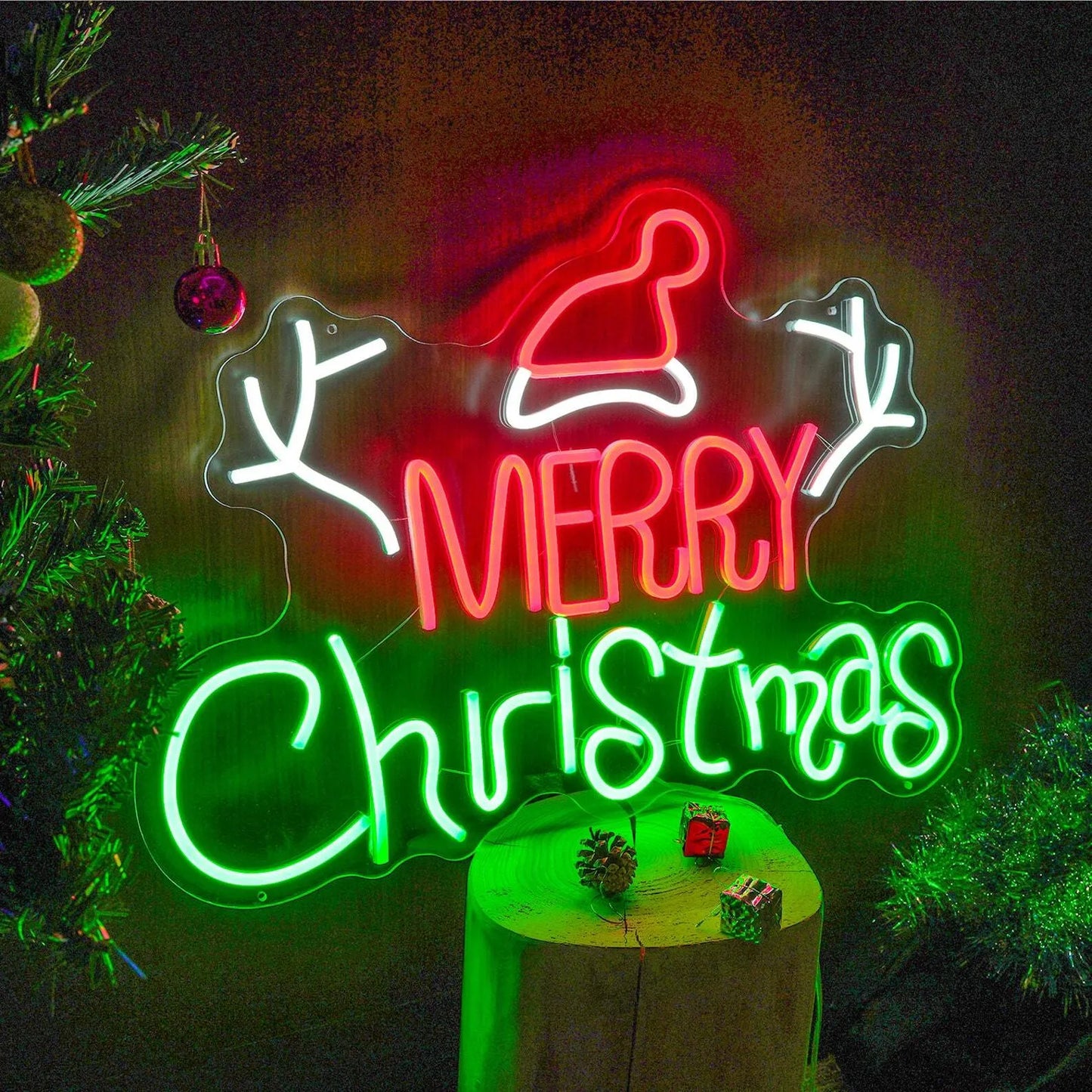 INSNEON-100% Handmade Merry Christmas Xmas Neon Sign Led Sign for Christmas Eve