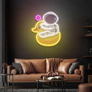 Duck Astronaut Art work Led Neon Sign Light