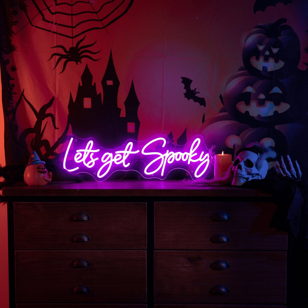 Let's Get Spooky | Embrace the Halloween Spirit with our Neon Sign