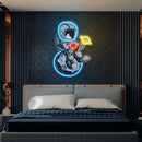 Astronaut With Ice Cream Artwork Led Neon Sign Light