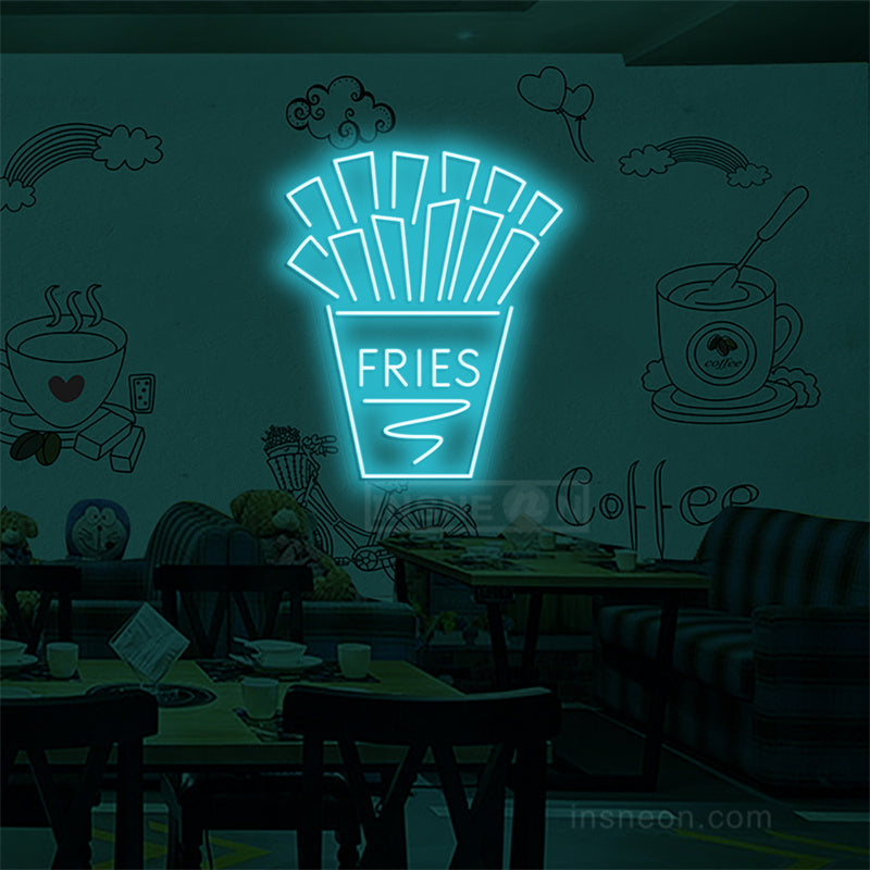 French Fries Food Neon Sign