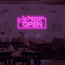 Mexican Food Open Neon Sign