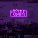 Mexican Food Open Neon Sign