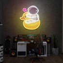 Duck Astronaut Art work Led Neon Sign Light