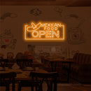 Mexican Food Open Neon Sign
