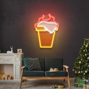 Santa Stuck In Chimney Art Work Led Neon Sign Light