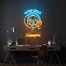 Astronaut Champion For Space Artwork Led Neon Sign Light