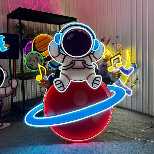 Music Astronaut Art work Led Neon Sign Light
