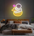 Duck Astronaut Art work Led Neon Sign Light