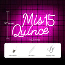 Mis 15 Quinceanera Neon Signs Suitable for Quinceanera Christmas Birthday Party Gift