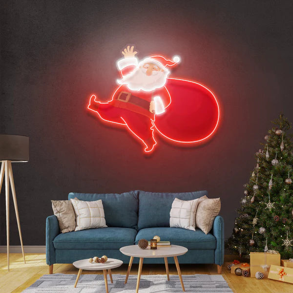 Santa is comin Art Work Led Neon Sign Light