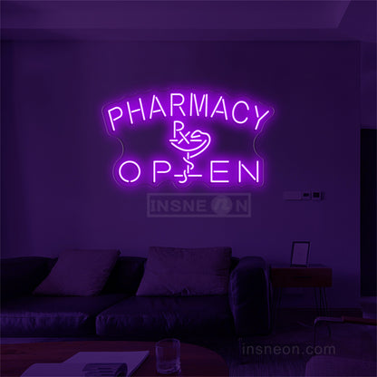 Parrmacy Open Neon Sign