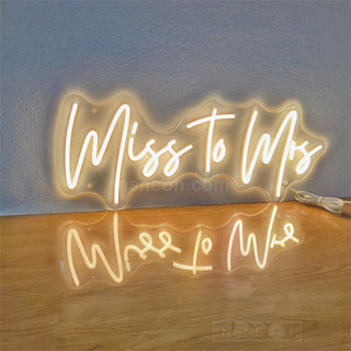 Miss To Mrs neon sign for wedding etsy