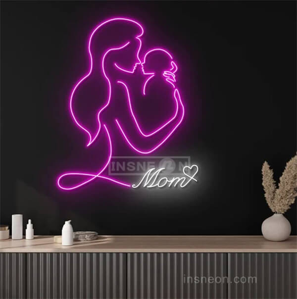 Mom mothers day neon sign