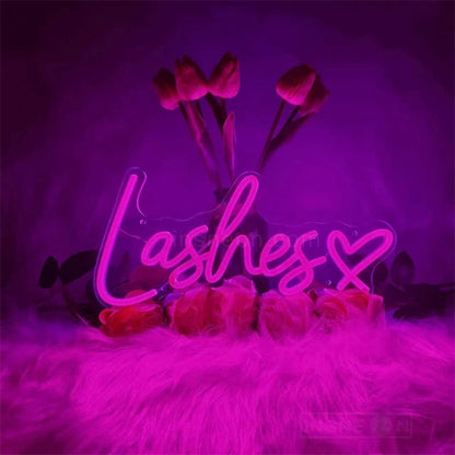 Lashes Love Neon Sign