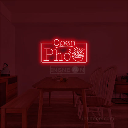 Pho Open Neon LED Light Sign