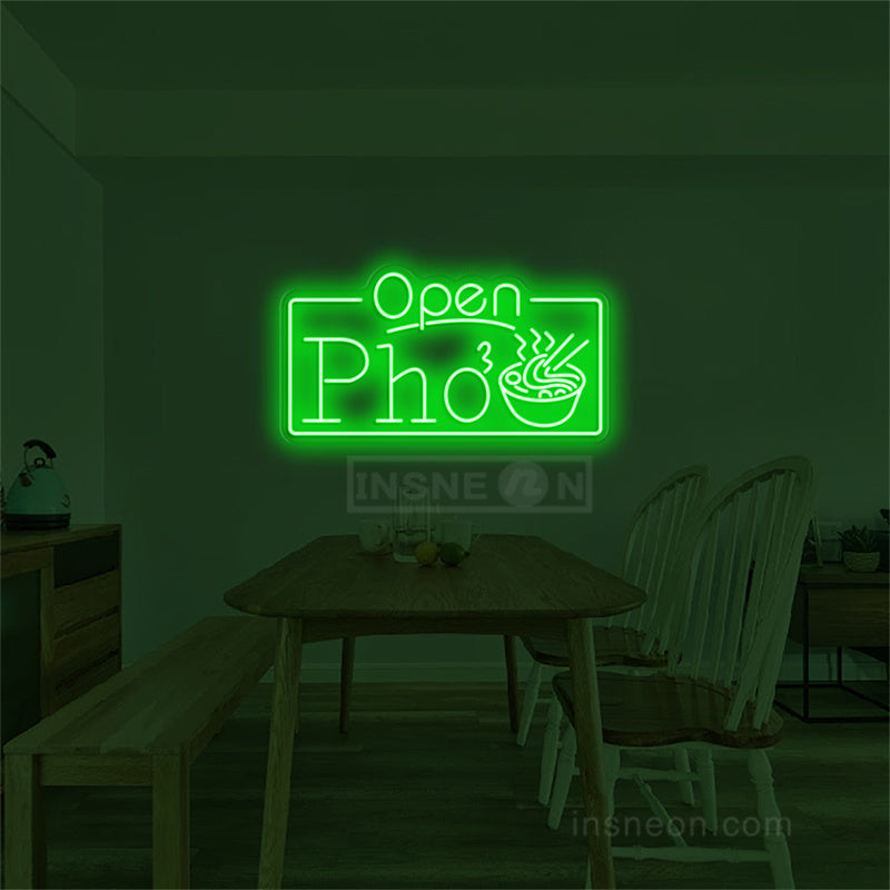 Pho Open Neon LED Light Sign