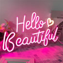 Hello Beautiful LED Neon Sign