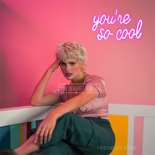 You're So Cool neon letter logo