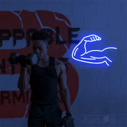Muscle Arm Gym Neon Sign