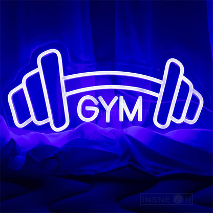 Dumbbel Gym Neon Sign