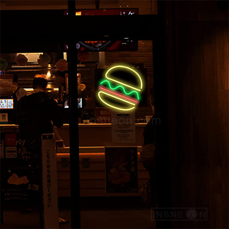 Hamburg Fast Food Neon Sign