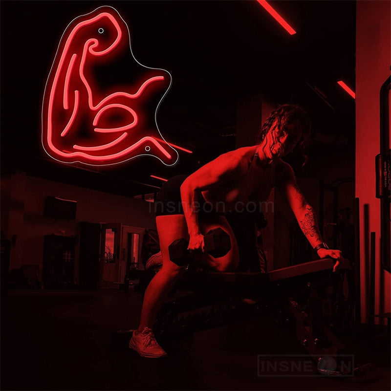 Muscle Arm Gym Neon Light Sign