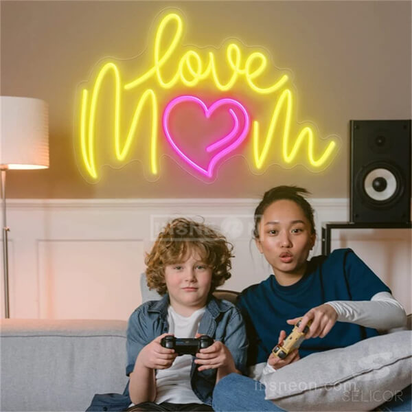 Love Mom mother day neon sign