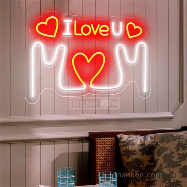 I Love You Mom mothers day neon sign