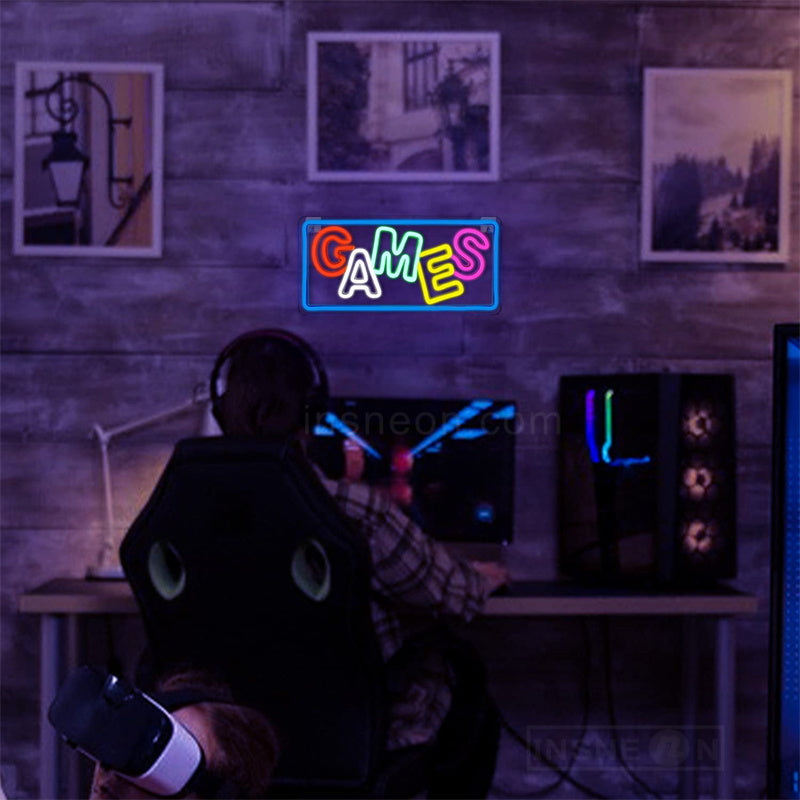 Neon Sign Gaming Room