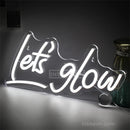 Let's Glow custom neon letter lights