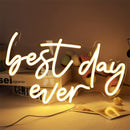 Best Day Ever Wedding Neon Sign