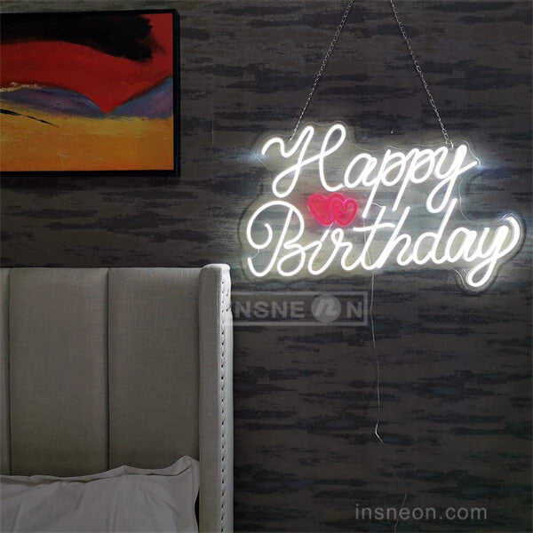 Happy Birthday Neon Sign For Backdrop