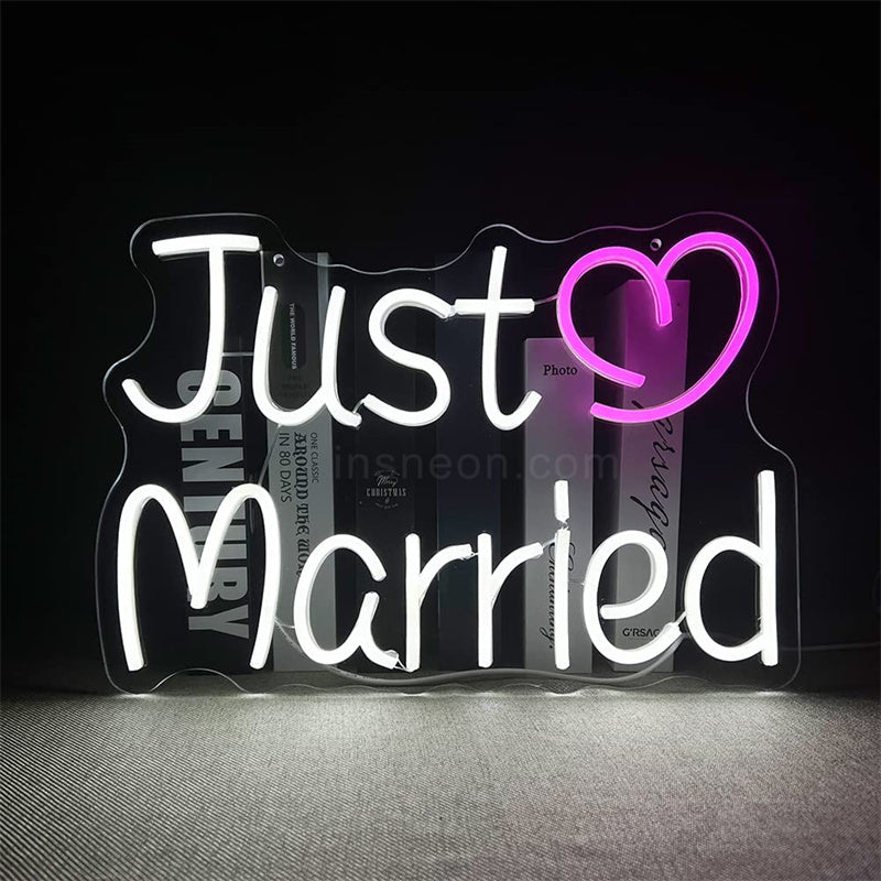 Just Married Neon Sign For Wedding Etsy