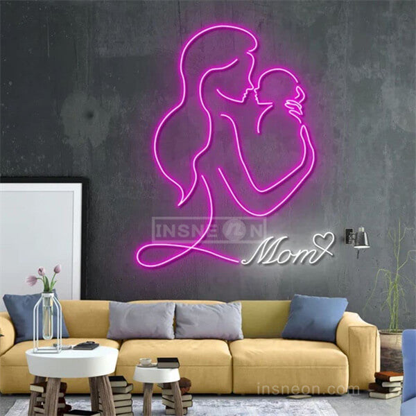 Mom mothers day neon sign
