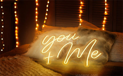 You+Me Neon Sign Wedding