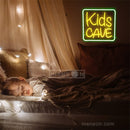 Kids Cave neon letter art
