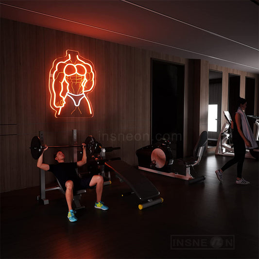 Muscle Man Gym Neon Light Sign